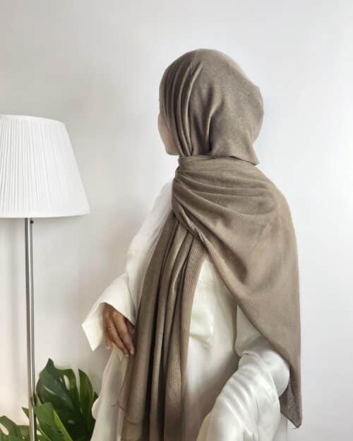 Milo beige Striped jersey hijab