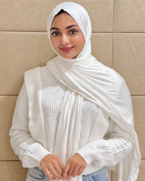 Fairy white Classic jersey hijab