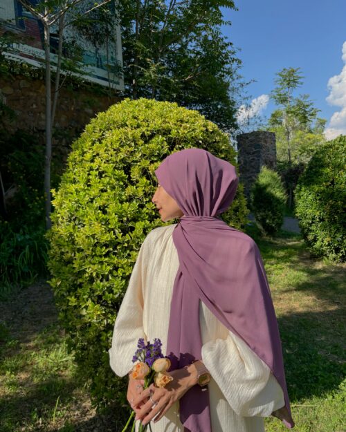 Purple jasper mini georgette hijab