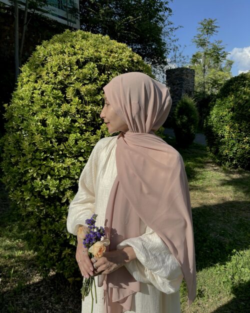 Soft blush mini georgette hijab