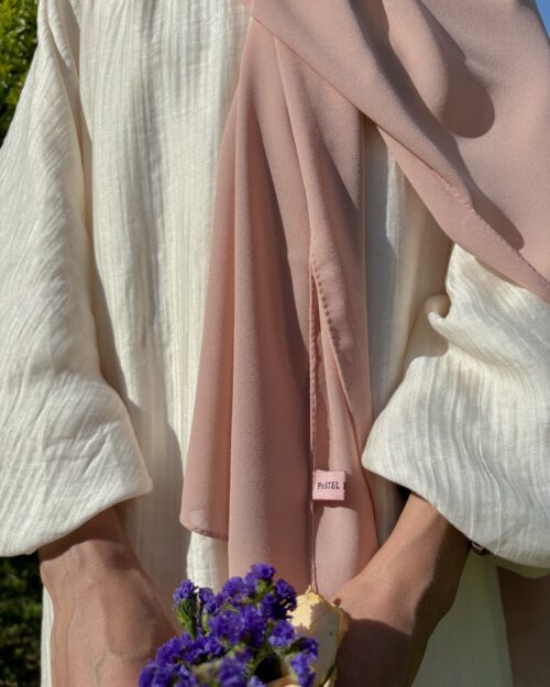 Soft blush mini georgette hijab