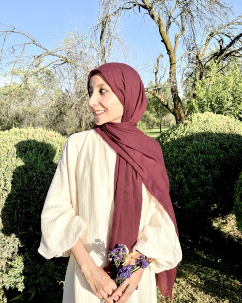 Maroon muse basic cotton hijab