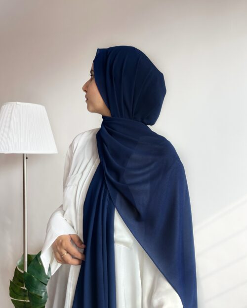 Spruce blue laser georgette hijab