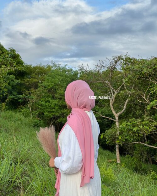 Ballerina pink mini georgette hijab