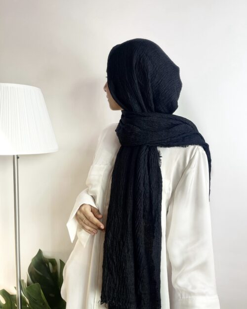 Black out maxi premium cotton hijab