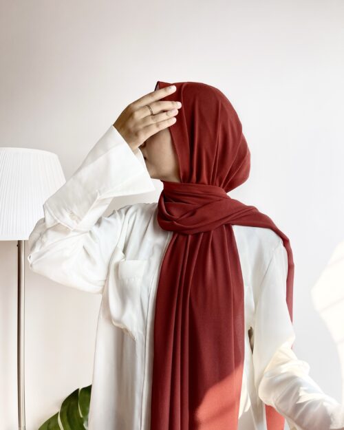 Amaranth pink Laser georgette hijab