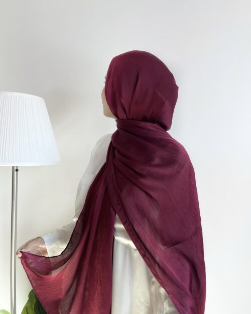 Aspire maroon premium satin hijab