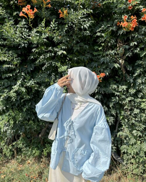 White dove laser georgette hijab