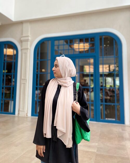 Ivory  (off white) laser georgette hijab