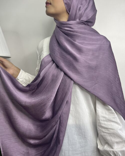 Vintage lavender premium satin hijab
