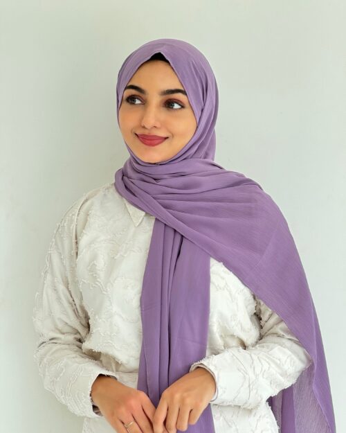 Serene Iris crinkled chiffon hijab