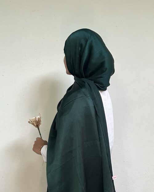 Rangoon green premium satin hijab