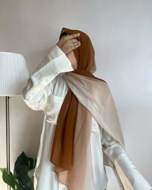 Coffee vibes ombre chiffon hijab